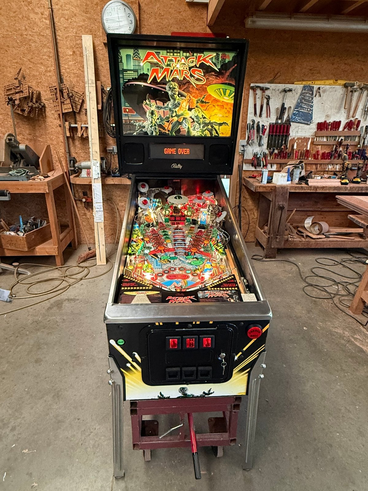 Flipperkast Williams Attack From Mars, Collections, Flipper (jeu), Williams, Enlèvement, Imprimante matricielle