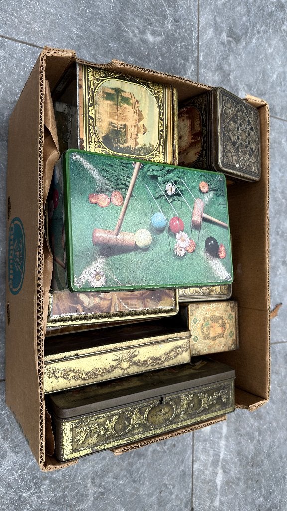 Lot van 10 vintage blikken dozen – decoratieve blikken, Ophalen, Gebruikt, Overige, Overige merken