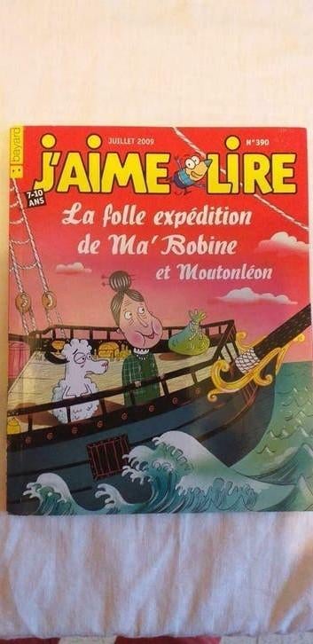 Jaime lire  la folle expedition de ma Bobine et Moutonleon, Enlèvement ou Envoi, Fiction général, Utilisé, Marie Vaudescat et Caroline Hue