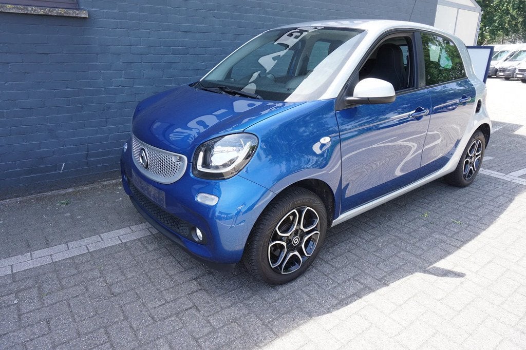 Smart Forfour (bj 2018), 4 zetels, Gebruikt, Blauw, Leder