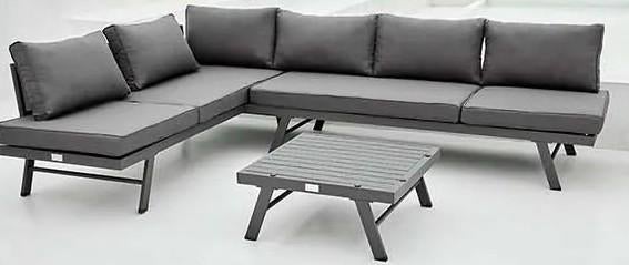 Loungeset, Tuin en Terras, Tuinsets en Loungesets, Ophalen, Gebruikt, Bank, Aluminium