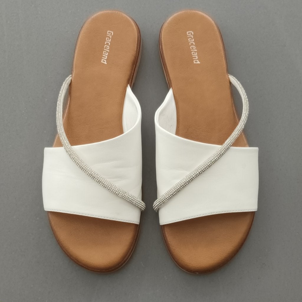 Damesslippers 39 zgan, Kleding | Dames, Ophalen of Verzenden, Zo goed als nieuw, Van Haren, Wit
