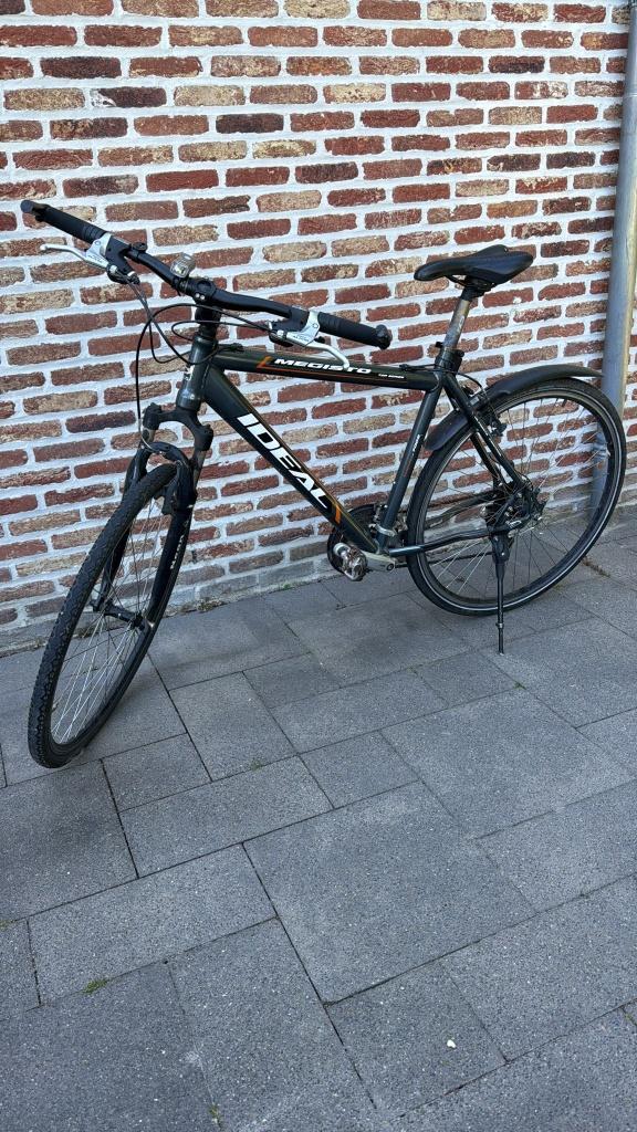 Herenfiets, Fietsen en Brommers, Fietsen | Heren | Sportfietsen en Toerfietsen, Gebruikt, Vering, Velgrem, 49 tot 53 cm
