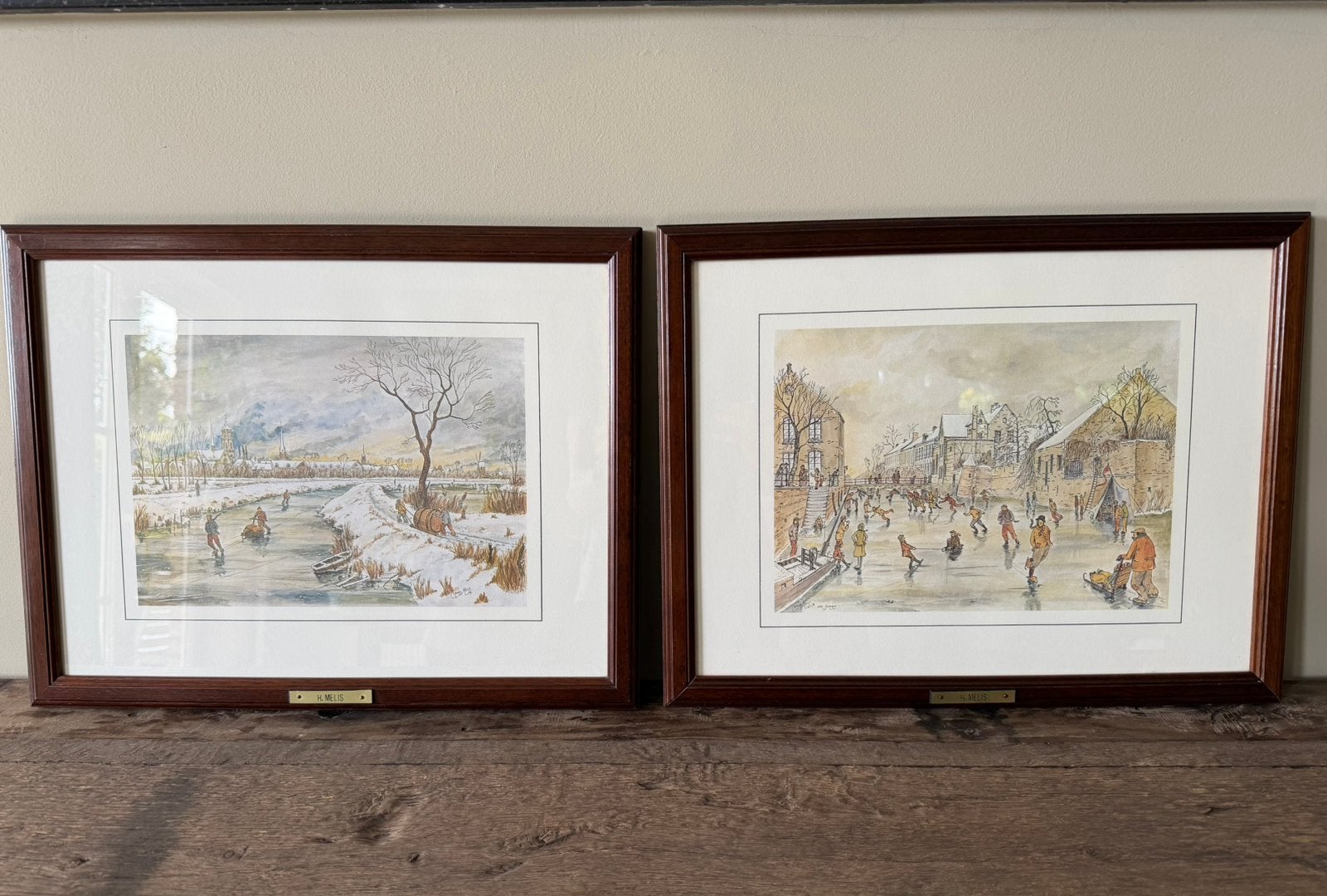 Pentekeningen Henri Melis 43 x 33 cm, Ophalen