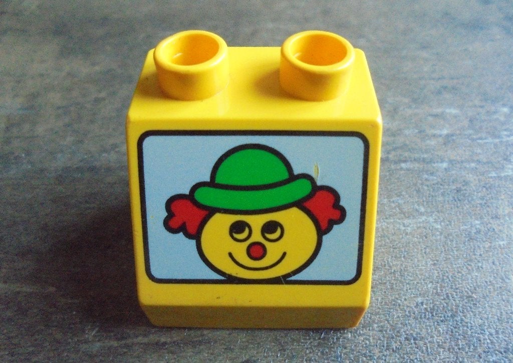 Lego Duplo Brick 2x2x1,5 Slope 45 (zie foto's), Ophalen of Verzenden, Gebruikt, Losse stenen, Duplo