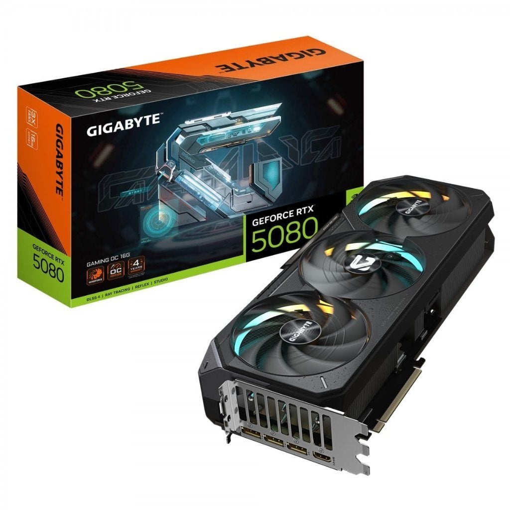 Gigabyte GeForce RTX 5080 GAMING OC 16 Go, Informatique & Logiciels, Enlèvement ou Envoi, Comme neuf, PCI-Express 5, Nvidia