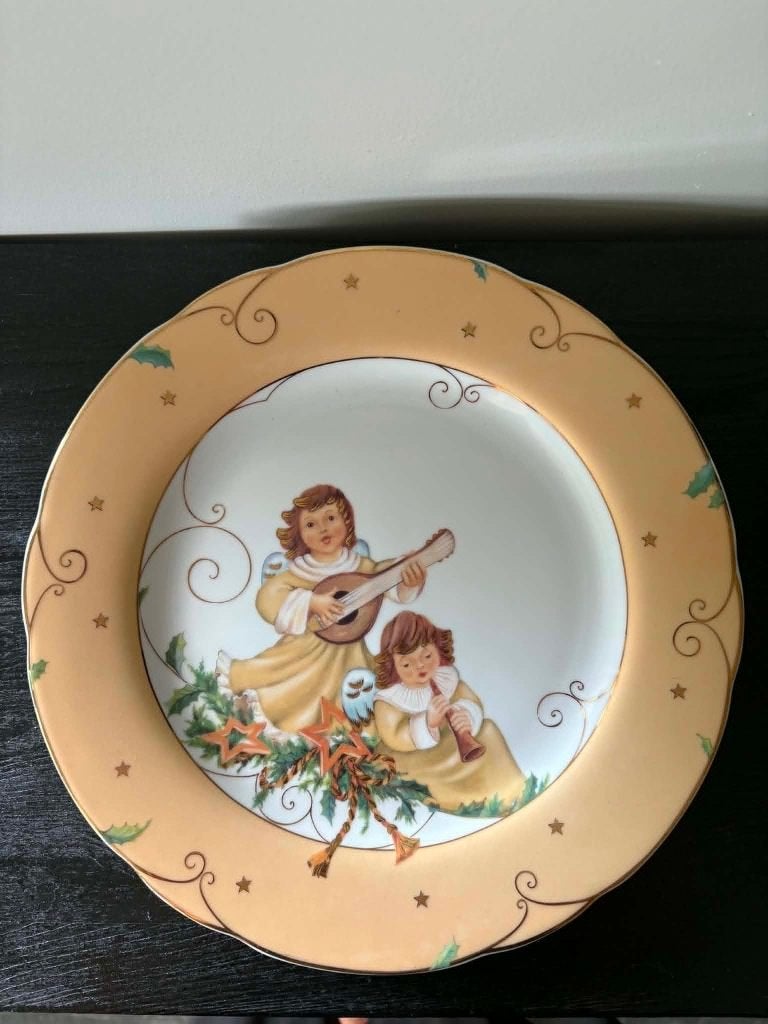 Goebel groot bord met engeltjes, Ophalen of Verzenden, Zo goed als nieuw