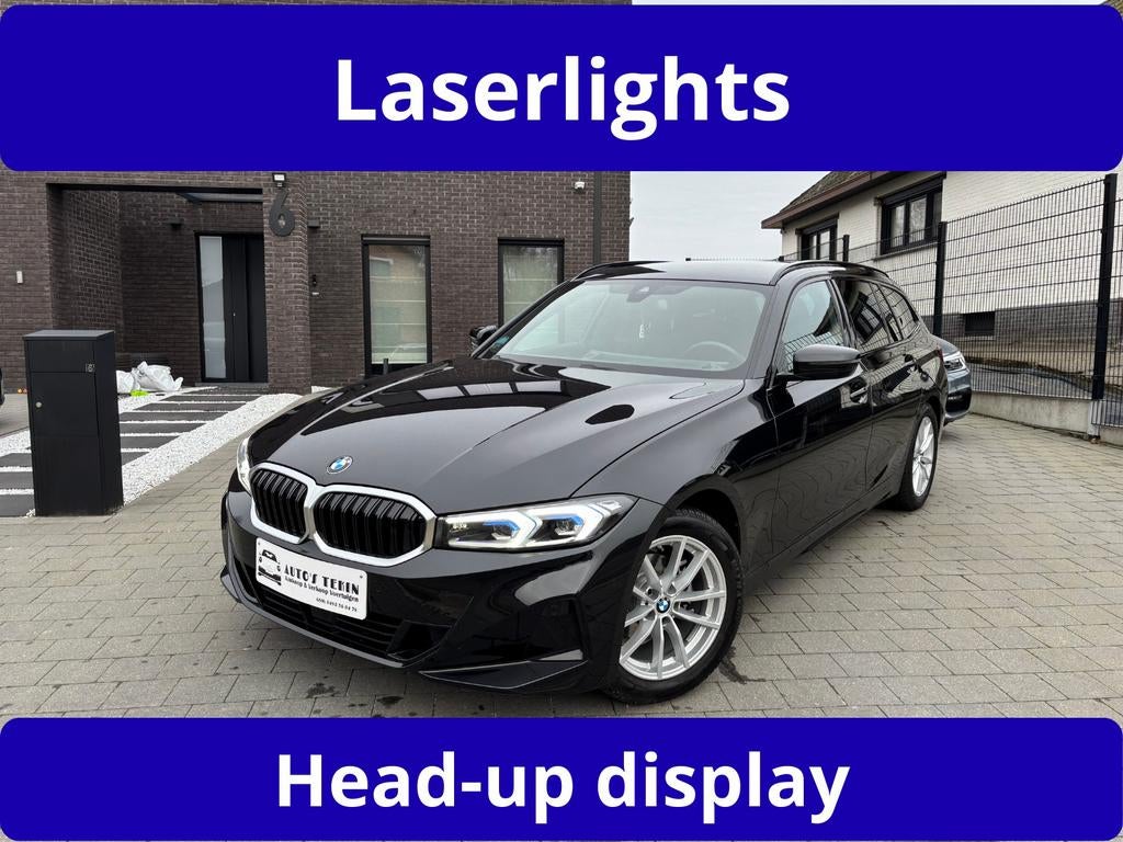 BMW 318d MHEV Touring - Adaptieve Cruise | Navi | Garantie, Auto's, BMW, 4 deurs, 4 cilinders, Zwart, Leder