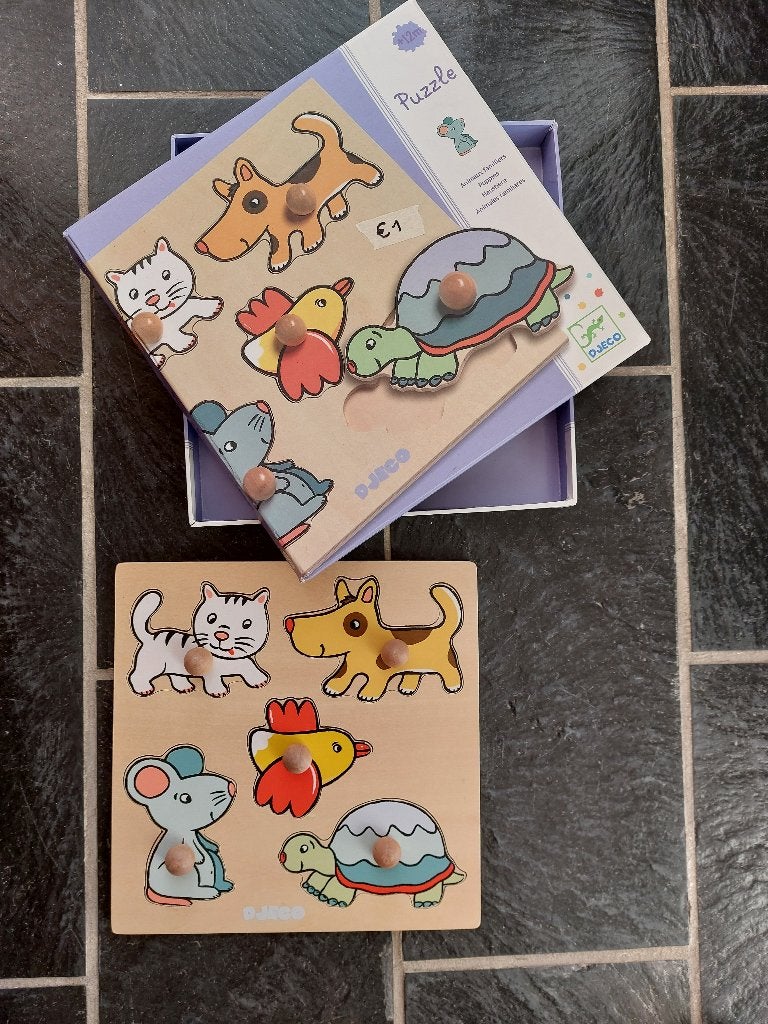Houten legpuzzel dieren, Kinderen en Baby's, Ophalen, Gebruikt, Overige typen