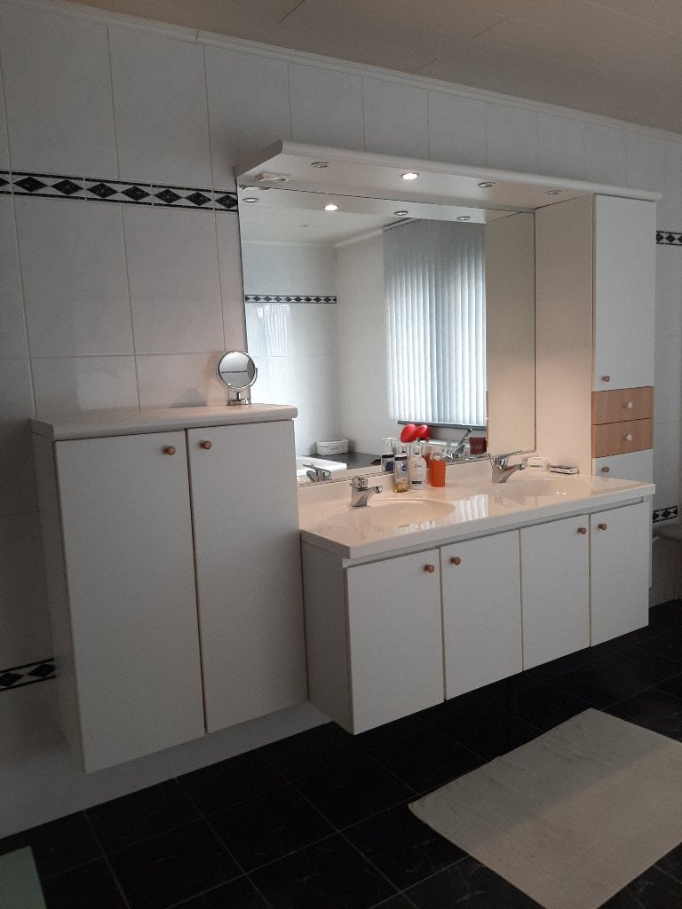 dubbele lavabo merk Detremmerie met kastjes, Huis en Inrichting, Ophalen, Gebruikt, Wastafelkast