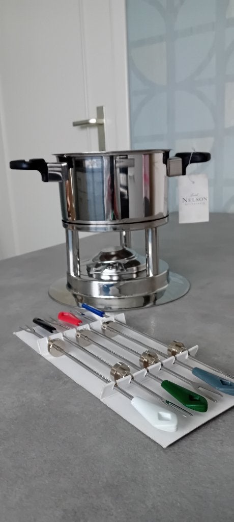 fondueset met brander, Electroménager, Fondue, Enlèvement, Neuf, Brûleur, Service à fondue