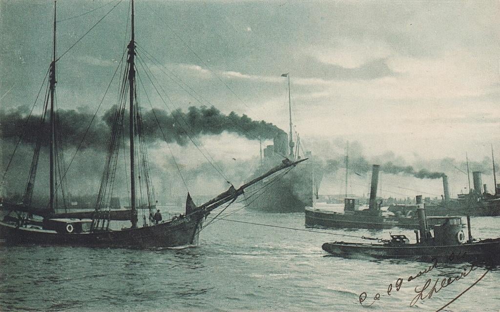 1910 - États-Unis - Washington [USA]: Navires portuaires, Envoi, Avant 1920, Affranchie, Véhicule