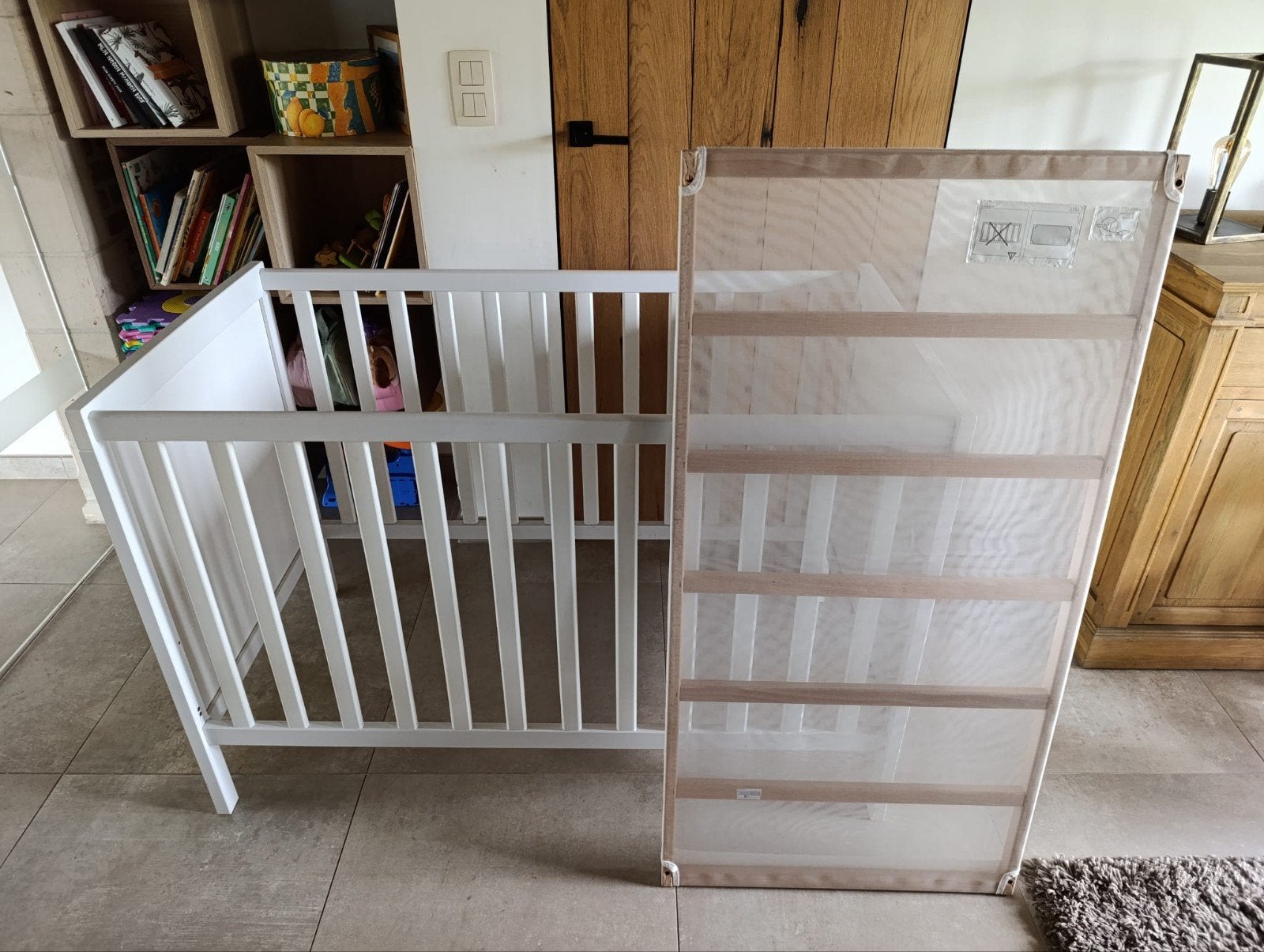 wit babybed met matras, Kinderen en Baby's, Babywiegjes en Ledikanten, Ophalen, Gebruikt, Ledikant