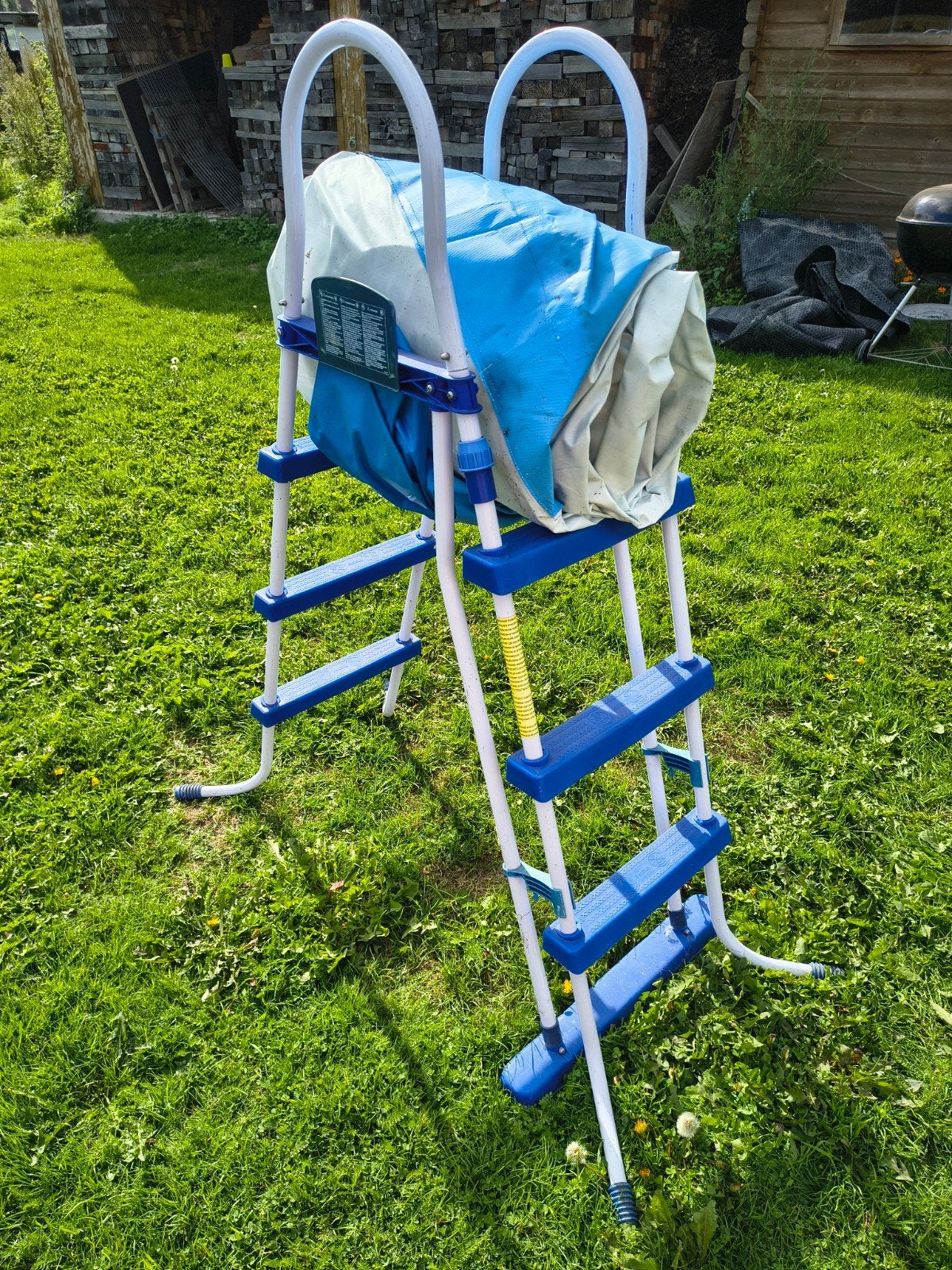 Intex zwembad 366x76, Tuin en Terras, Ophalen, Gebruikt, Ladder