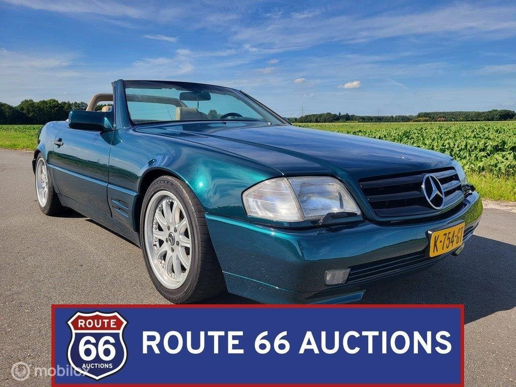 Mercedes-Benz SL 320 | 1996 | Route 66 Auctions, Auto's, Zwart, Mercedes-Benz, Bedrijf, Handgeschakeld