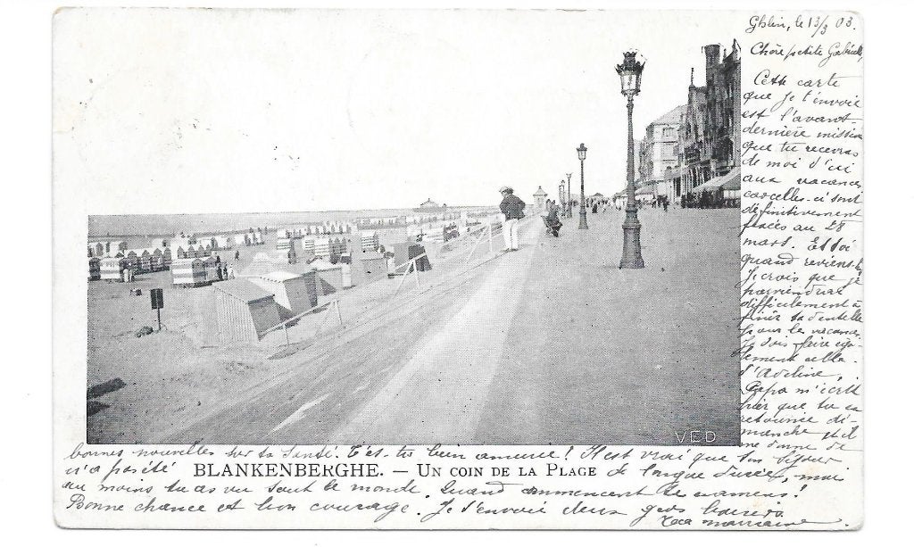 Blankenberghe un coin de la plage, Verzenden, Gelopen, West-Vlaanderen