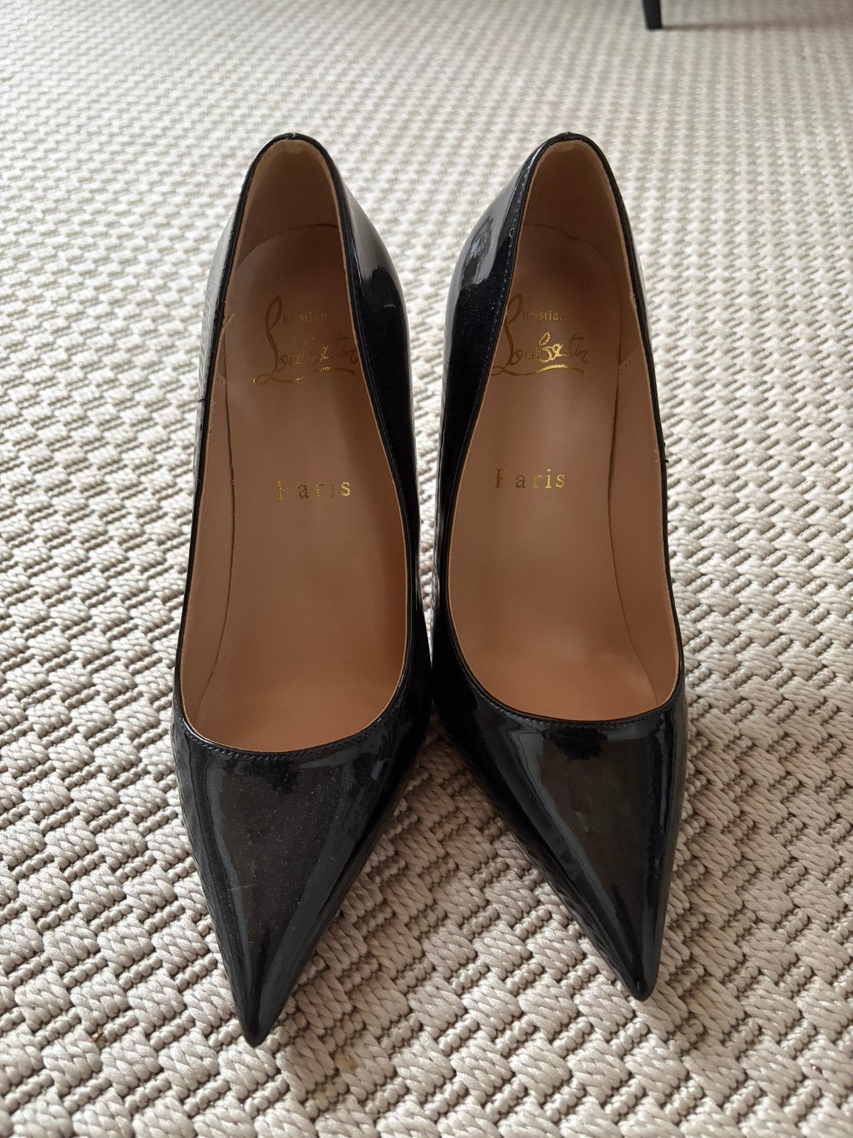 Christian Louboutin pumps – maat 38, Zwart, Ophalen of Verzenden, Zo goed als nieuw, Schoenen met hoge hakken