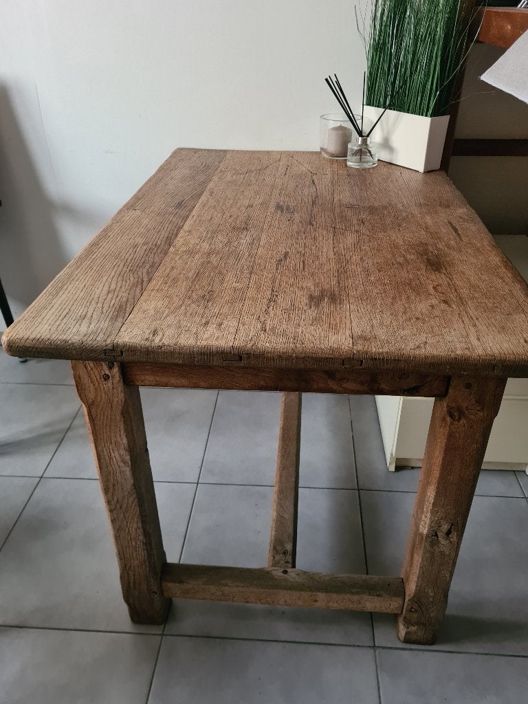 Massief houten tafel, Huis en Inrichting, Tafels | Eettafels, Ophalen, Gebruikt, 100 tot 150 cm, 50 tot 100 cm