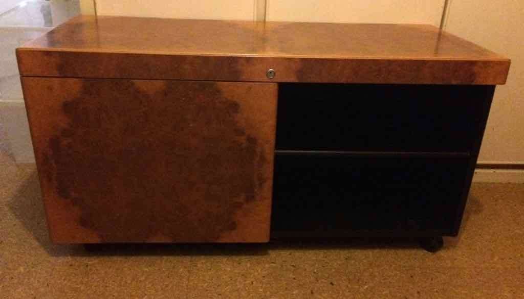 meuble bas porte coulissante années 1970, 25 à 50 cm, Avec serrure, 100 à 150 cm, Enlèvement