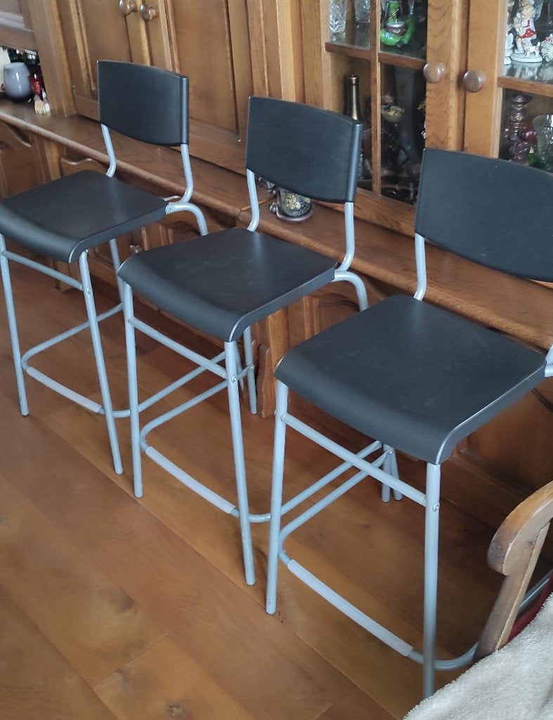 3 chaises hautes, Maison & Meubles, Trois, Gris, Enlèvement, Utilisé