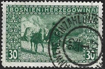 1 Postzegels Oostenrijk-Hongarije - Bosnië en Herzegovina, Ophalen of Verzenden, Gestempeld