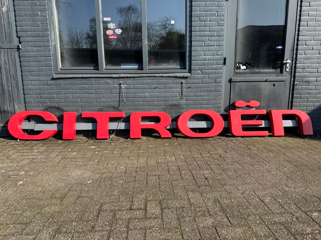 CITROEN oude reclame lichtbak, Ophalen, Gebruikt, Lichtbak of (neon) lamp