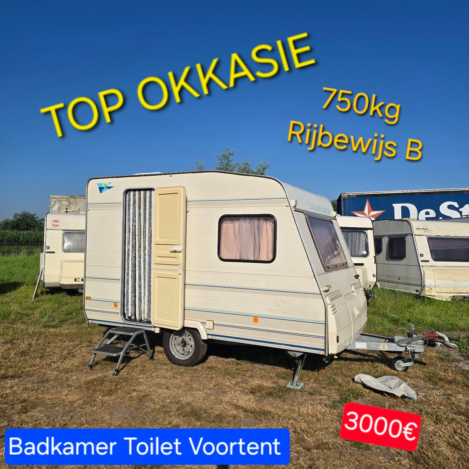 Caravan 750kg Rijbewijs B Badkamer wc camping vakantie bouw, Caravans en Kamperen, Caravanaccessoires, Ophalen
