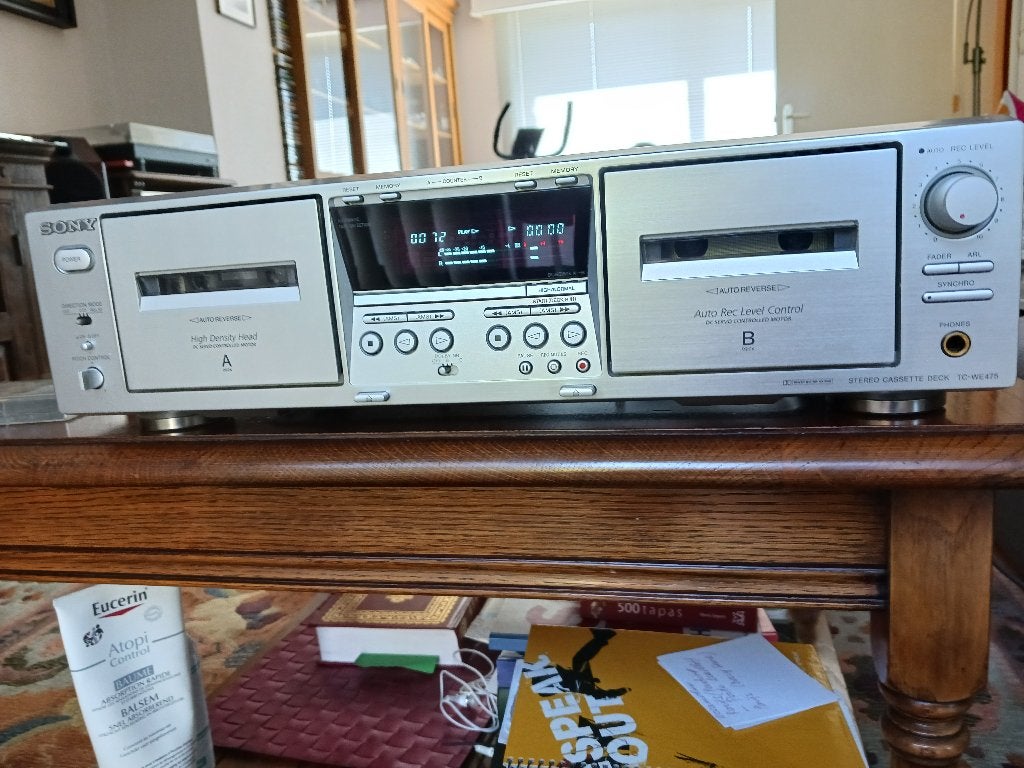 Lecteur de cassettes double Sony TC-WE 475, Enlèvement, Double, Sony, Auto-reverse