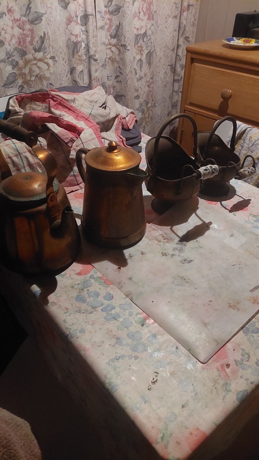 Koper potten, Ophalen, Koper