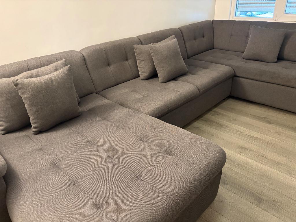 zetel te koop, Ophalen, Zo goed als nieuw, Vierpersoons of meer, Hoekbank