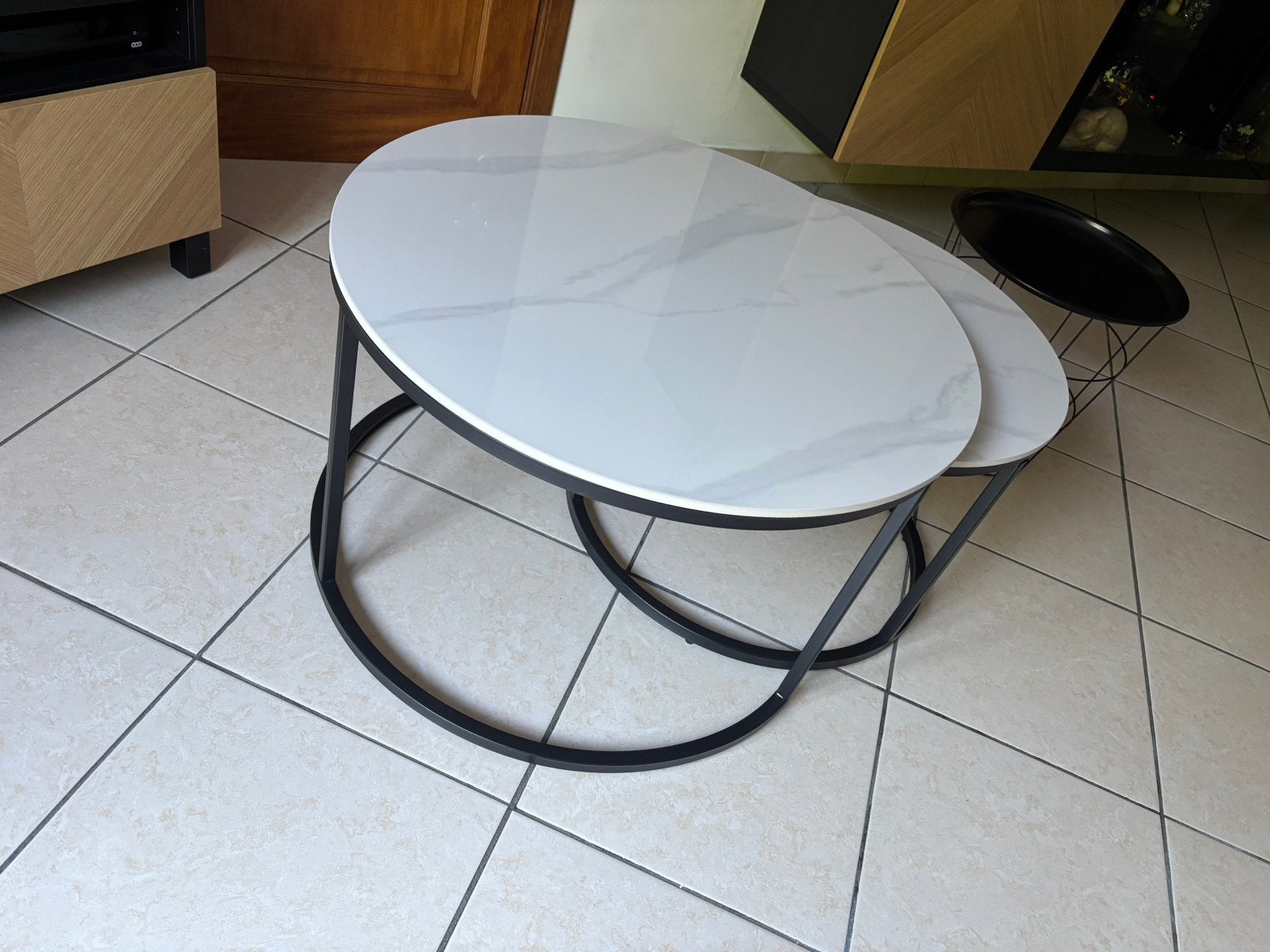 Table de salon + bac pour plaid, Enlèvement, Comme neuf