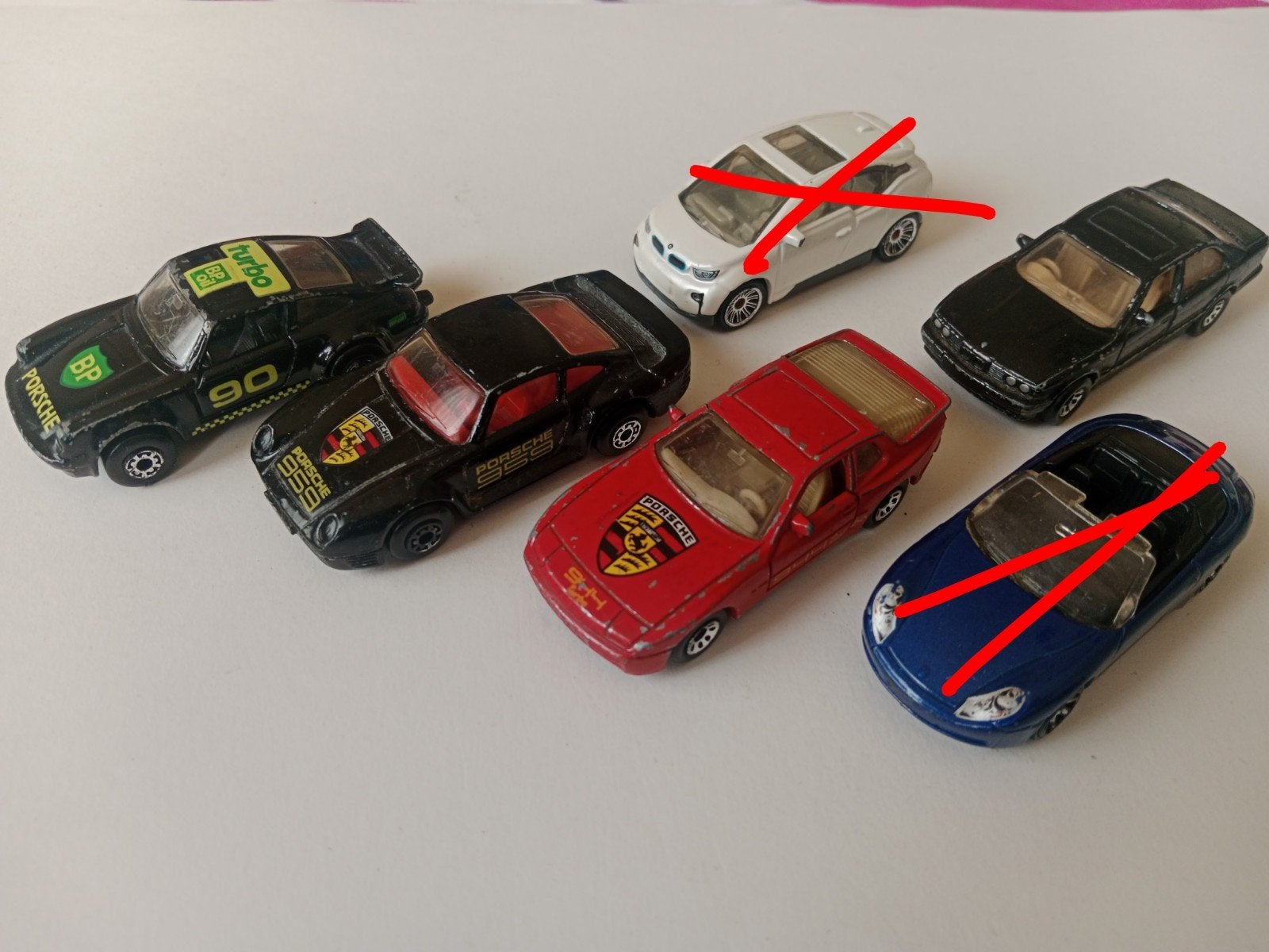 Matchbox Porsche en BMW, Ophalen of Verzenden, Gebruikt, Auto, Matchbox