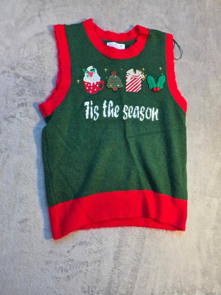 Gilet de Noël Primark — taille M — femme « C'est la saison », Enlèvement, Vert