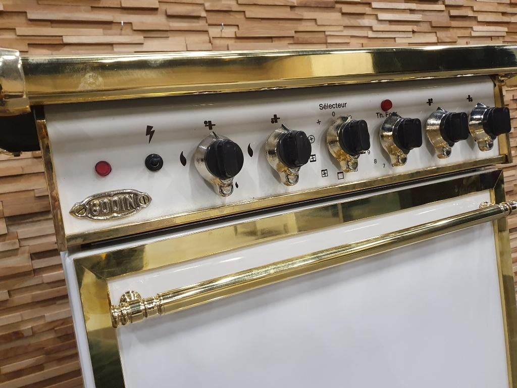 🔥Luxe Godin Fornuis 60/78/88cm crème / ivoor wit 1 oven, Ophalen, 60 cm of meer, 4 kookzones, Zo goed als nieuw