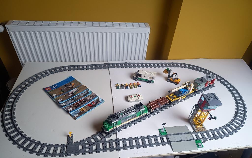 Lego 60198 - Goederentrein + extra sporen, City, Lego, Ensemble complet, Enlèvement