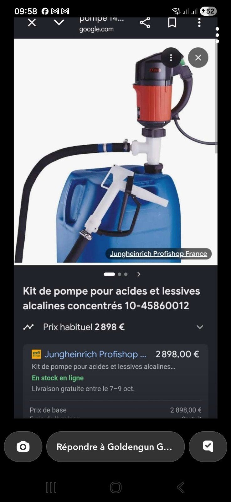 pompe pour liquide, Articles professionnels, Enlèvement ou Envoi