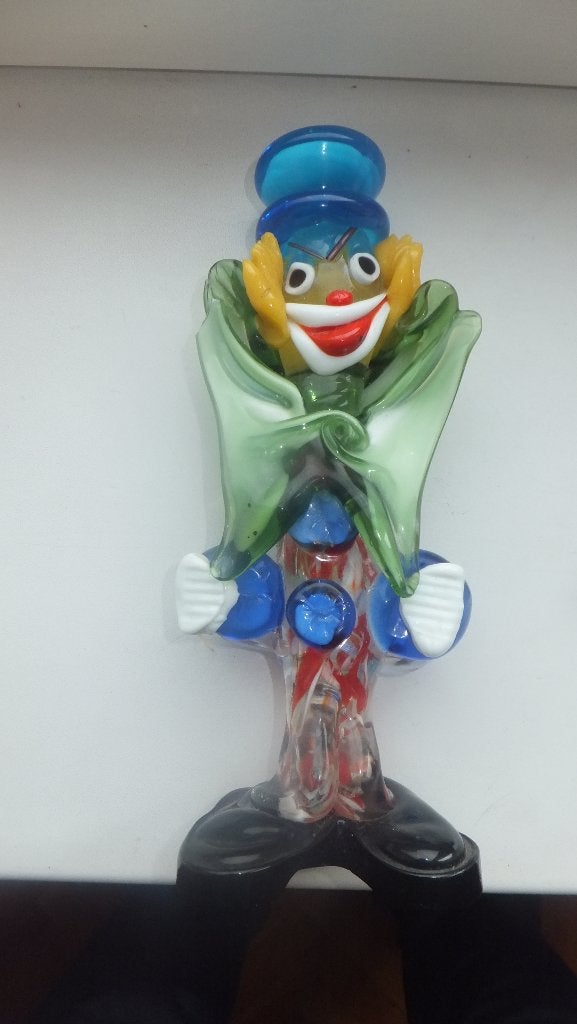 Clown vintage en verre de Murano, Antiquités & Art, Enlèvement