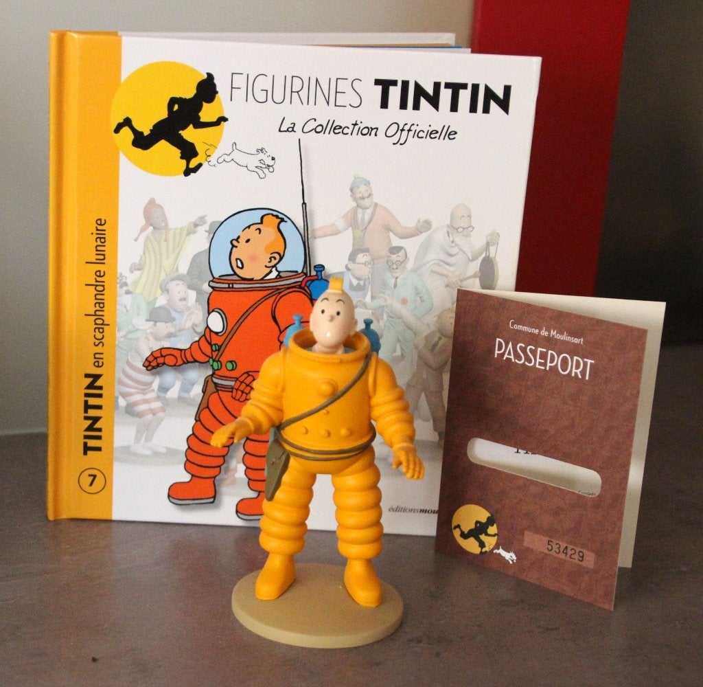 Moulinsart figurine n 7 Tintin lunaire Kuifje astronaut, Collections, Envoi, Tintin, Comme neuf