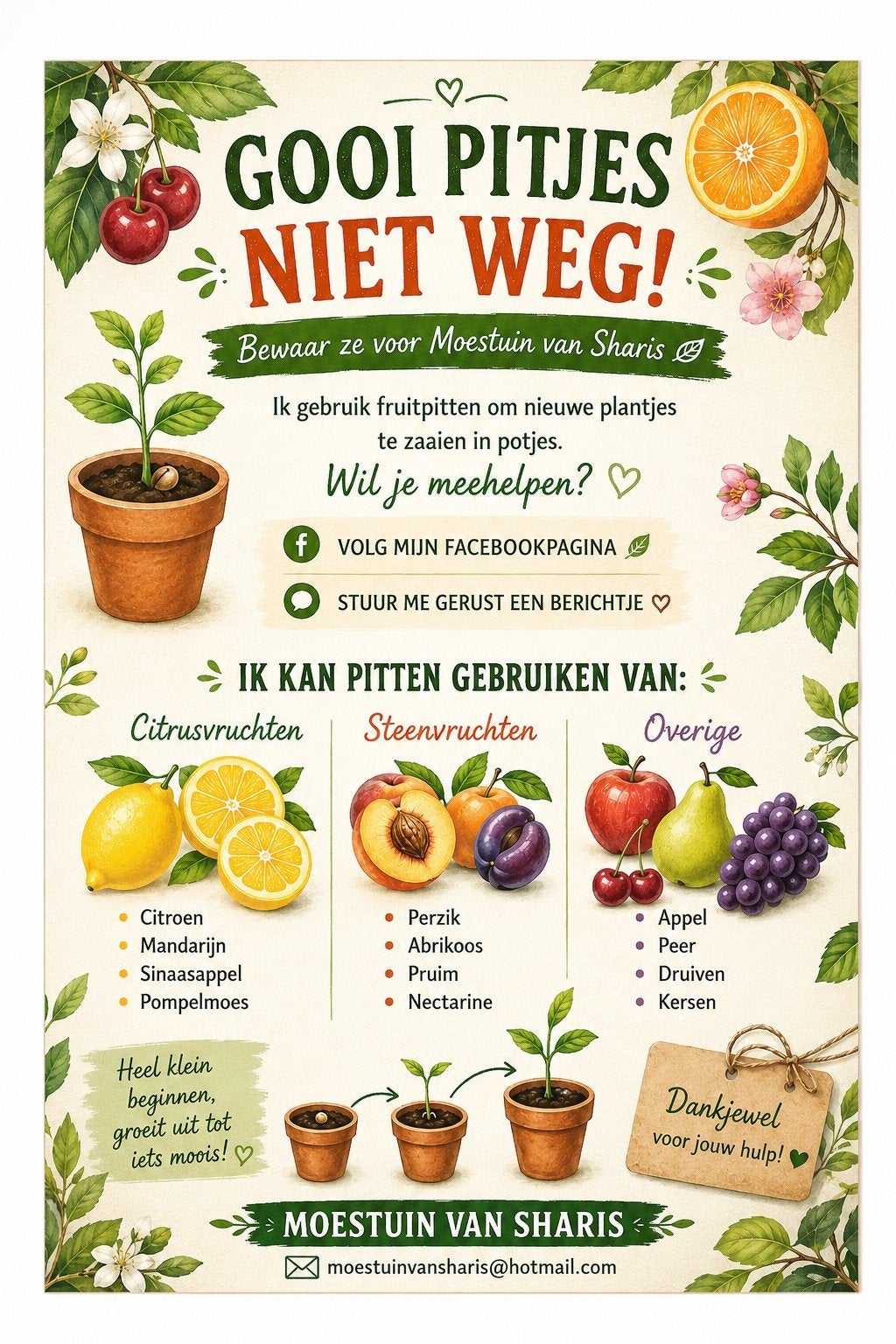 Pitjes bewaren, Enlèvement ou Envoi