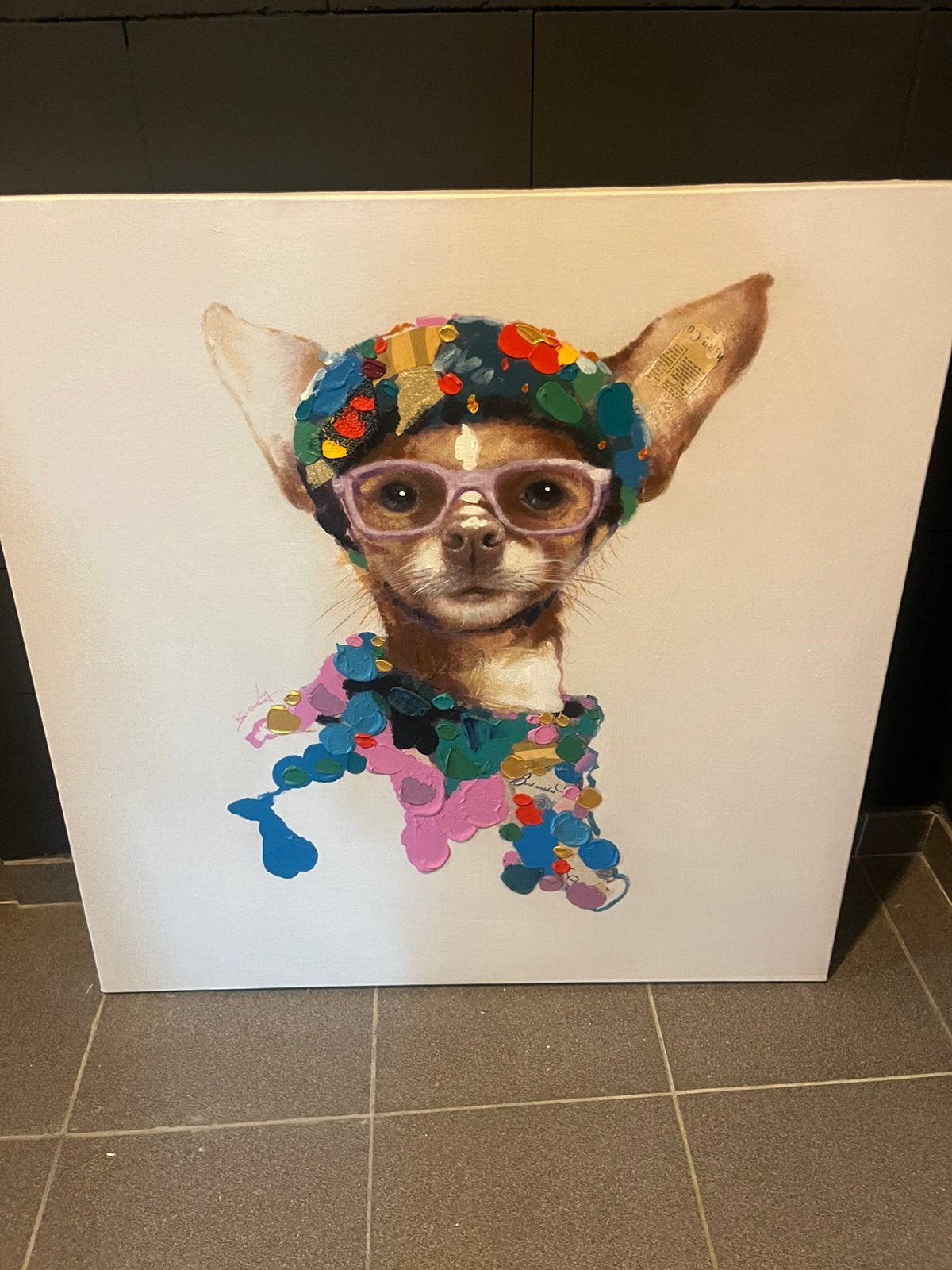 Schilderij kat, Ophalen