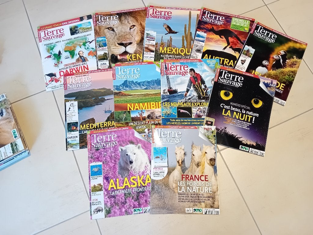 Lot de 45 revues Terre Sauvage années 2007 -> 2011, Enlèvement, Comme neuf, Science et Nature