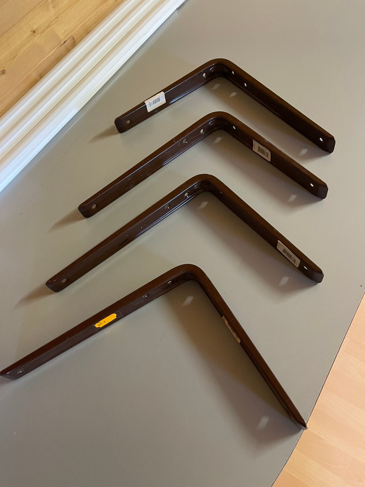 4 stuks stevige metalen plankdragers hoekankers 250 x 300 mm, Doe-het-zelf en Bouw, Ophalen of Verzenden, Nieuw, Plank
