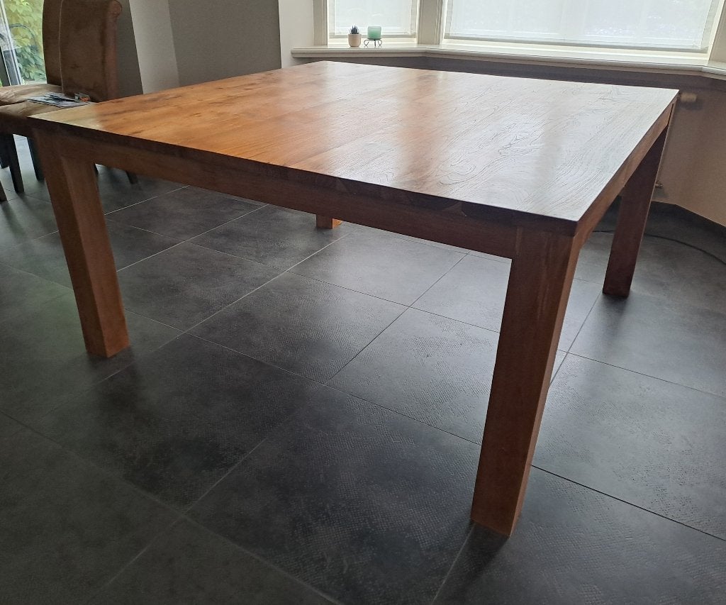 Teak houten eettafel, Huis en Inrichting, Tafels | Eettafels, Ophalen, Teakhout