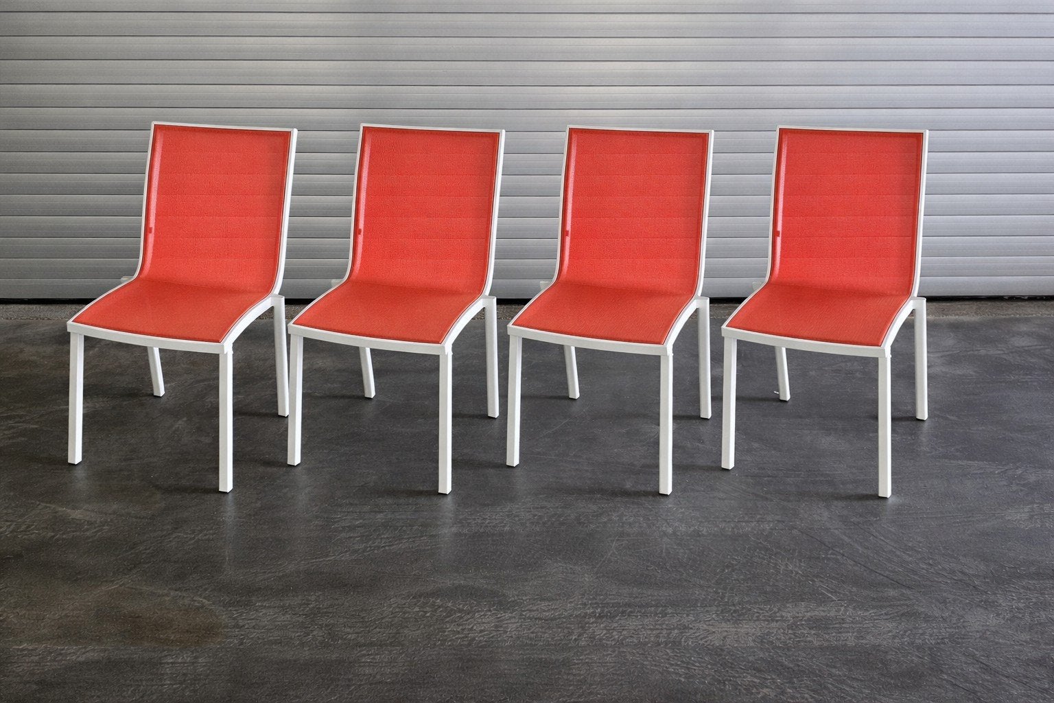 4 nieuwe tuinstoelen van topmerk Diphano / 220euro voor de 4, Jardin & Terrasse, Chaises de jardin, Enlèvement, Aluminium, Empilable