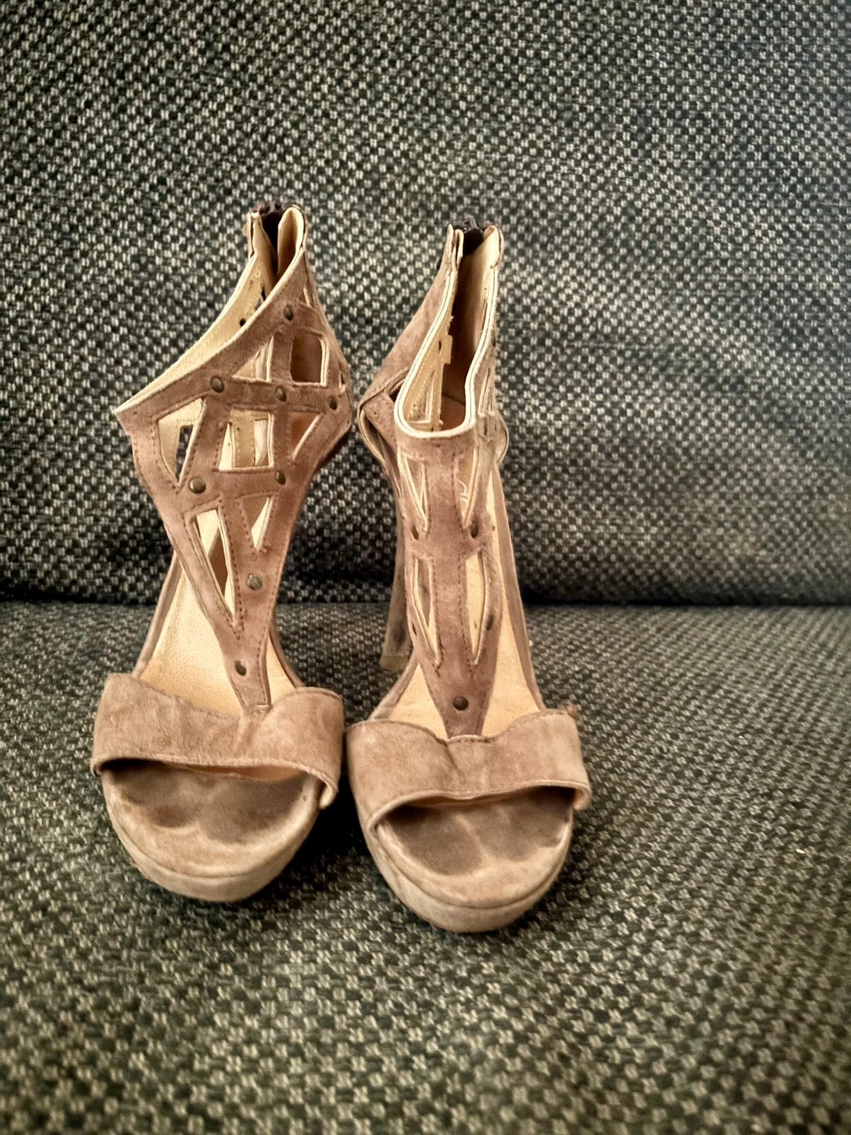 Hakken, Kleding | Dames, Schoenen, Beige, Gedragen, Sandalen of Muiltjes, Ophalen of Verzenden