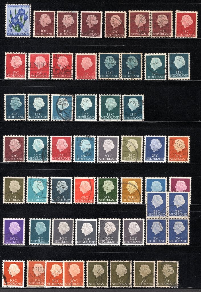 NEDERLAND Jaar 1953 gestempeld, Verzenden, Na 1940, Gestempeld