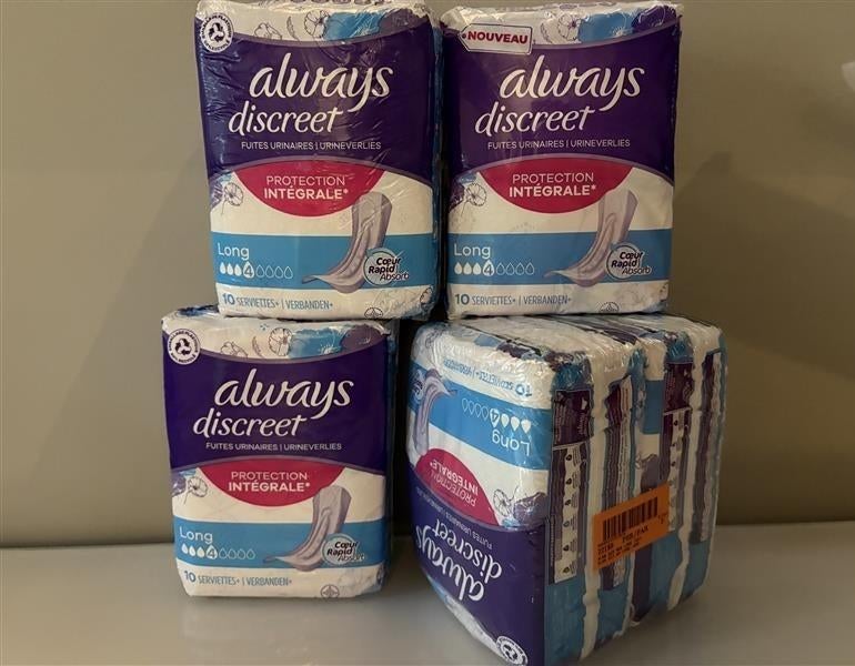 5 paquets de bandages longs Always Discrets, Enlèvement ou Envoi, Neuf