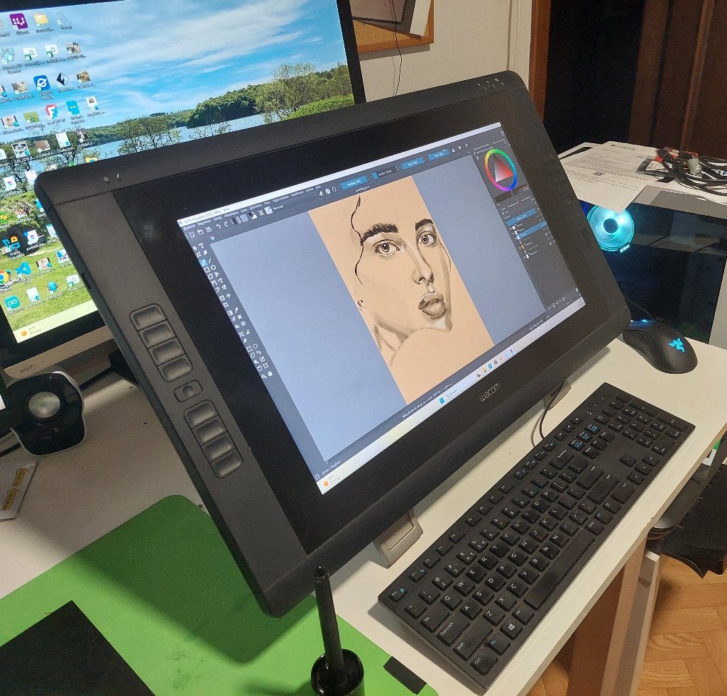 Wacom Cintiq 22HD (DTK-2200), Informatique & Logiciels, Tablettes graphiques, Enlèvement ou Envoi, Comme neuf, Filaire, Wacom