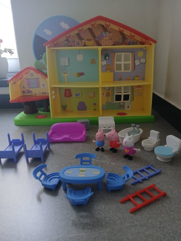 Big Peppa Big Playhouse et accessoires, Enlèvement ou Envoi, Comme neuf, Maison de poupées