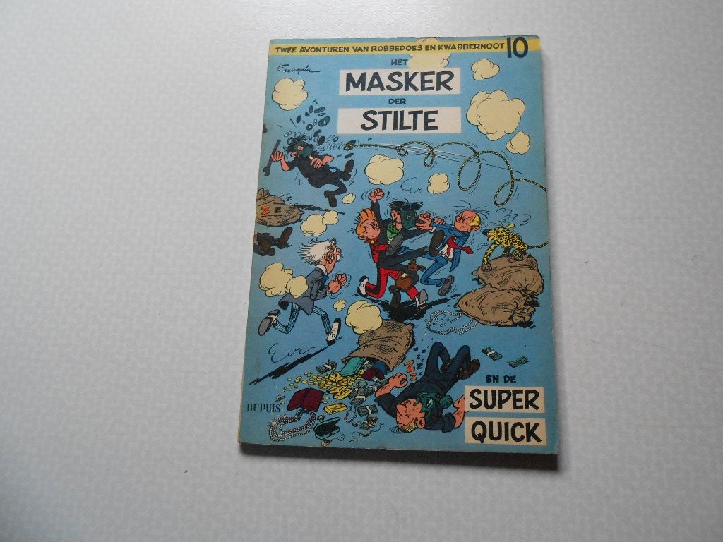 Robbedoes en Kwabbernoot 10 Het masker der stilte en De Supe, Eén stripboek, Ophalen of Verzenden, Zo goed als nieuw, FRANQUIN
